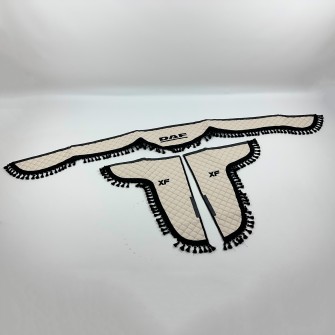 Комплект штор эко-кожа "DAF" Белый PREMIUM