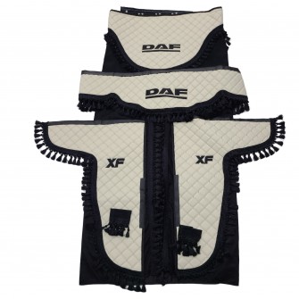 Комплект штор эко-кожа "DAF" Белый PREMIUM