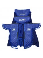 Комплект штор эко-кожа "MAN" Синий PREMIUM