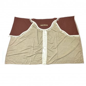 Комплект штор эко-кожа "MAN" Коричневый PREMIUM