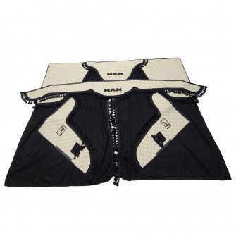 Комплект штор эко-кожа "MAN" Белый PREMIUM