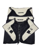 Комплект штор эко-кожа "MAN" Белый PREMIUM