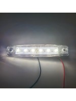 Фонарь габаритный диодный 12-24v 6 LED белый
