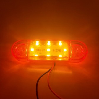 Фонарь габаритный диодный 12-24v 9 LED желтый