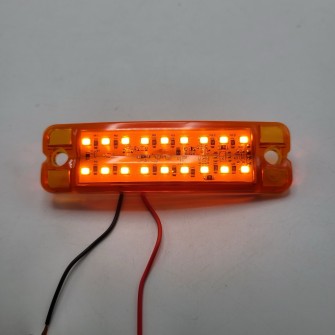 Фонарь габаритный диодный 12-24v 18LED двухрядный желтый