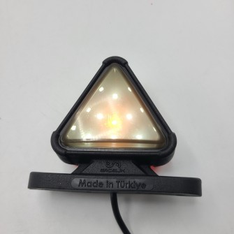Габаритный фонарь треугольный LED 12-24v Красно-белый Smoke 8,5см