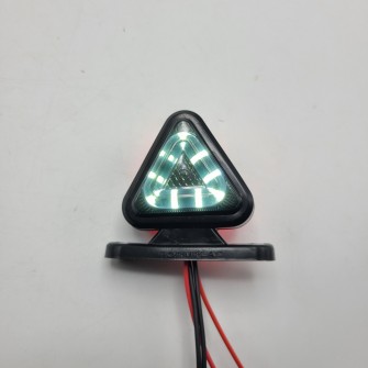 Габаритный фонарь треугольный LED 12-24v Красно-белый Smoke 6,5см