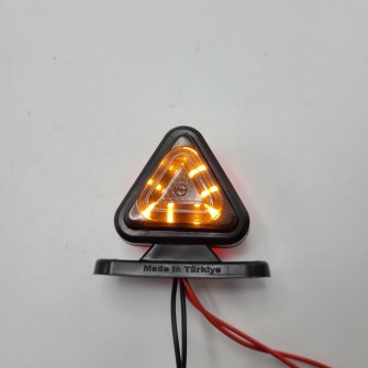 Габаритный фонарь треугольный LED 12-24v Красно-желтый Smoke 6,5см