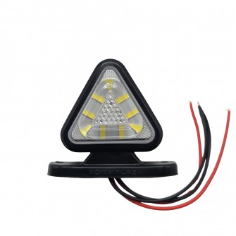 Габаритный фонарь треугольный LED 12-24v Красно-белый 6,5см