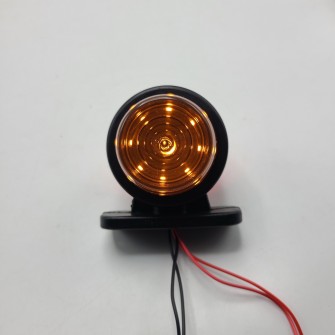 Габаритний ліхтар (Ріжок) LED 12-24V червоно-жовтий Smoke 7 см FR0110