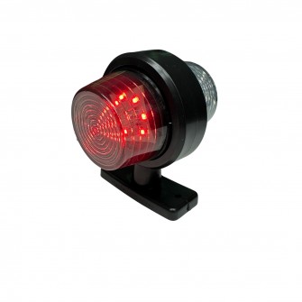Габаритный фонарь (Рожок) LED 12-24V красно-белый 10 см FORMPLAS
