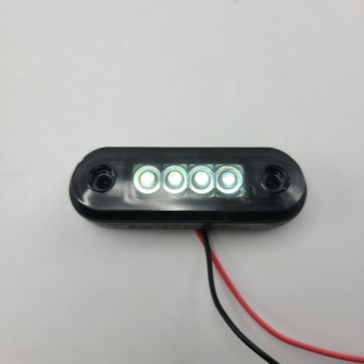 Габаритный фонарь 12-24v 4 LED Белый Smoke 8 см FR0170