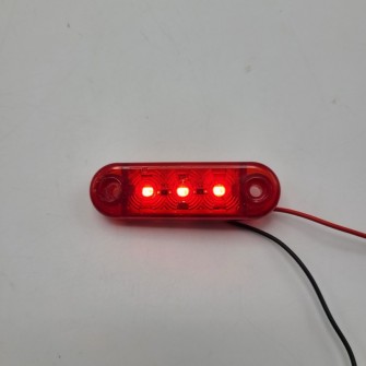 Габаритный фонарь 12-24v 3LED Красный FR0171R