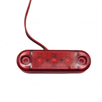 Габаритный фонарь 12-24v 3LED Красный FR0171R