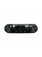 Габаритний ліхтар 12-24v 9 LED Червоний Smoke 8 см FR0174
