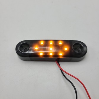 Габаритный фонарь 12-24v 9 LED Желтый Smoke 8 см FR0174