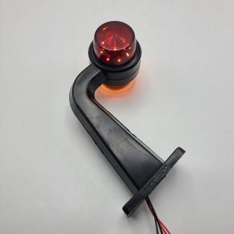 Габаритний ліхтар (Ріжок) LED 12-24V червоно-жовтий Smoke 20 см FR