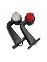 Габаритний ліхтар (Ріжок) LED 12-24V червоно-білий 20 см FR