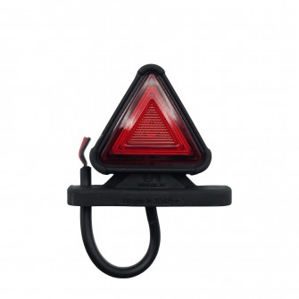 Габаритный фонарь треугольный LED 12-24v Красно-белый 5см