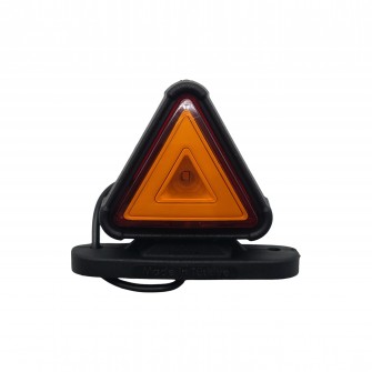 Габаритный фонарь треугольный LED 12-24v Красно-желтый Неон 8,5см
