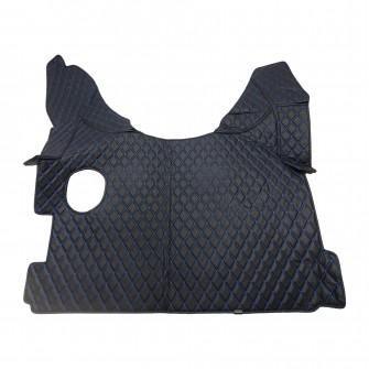 Коврик 3Д Эко-кожа DAF XF105 Manual Черный-синяя строчка