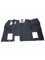 Килимок 3Д Еко-шкіра Renault Magnum Чорний-синя строчка
