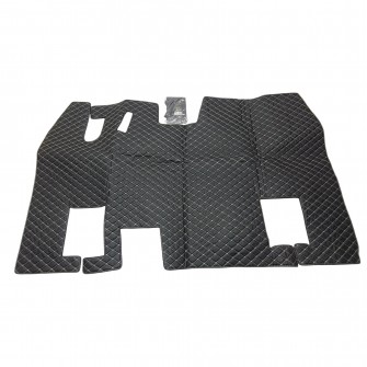 Коврик 3Д Эко-кожа Renault Magnum Черный-бежевая строчка