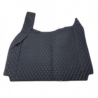 Коврик 3Д Эко-кожа RENAULT-T черный-синяя строчка