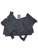 Коврик 3Д Эко-кожа RENAULT-T черный-синяя строчка