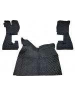 Коврик 3Д Эко-кожа VOLVO FH 2002 -2008 черный-бежевая строчка