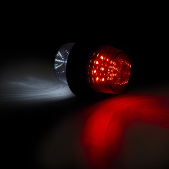 Габаритний ліхтар (Ріжок) LED 12-24V червоно-білий 10 см HORPOL