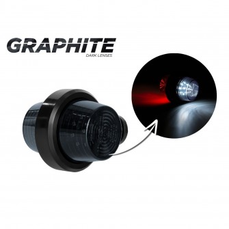 Габаритний ліхтар (Ріжок) LED 12-24V червоно-білий 10 см HORPOL