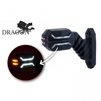 Габаритный фонарь DRAGON LED 12-24v 14 см трехцветный HORPOL Правий