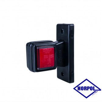Габаритный фонарь (Рожок) LED 12-24V красно-белый Неон 7 см (LD 3116)