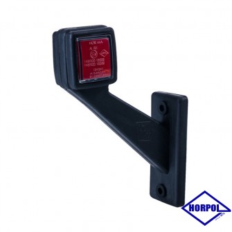 Габаритный фонарь (Рожок) LED 12-24V красно-белый Неон 11 см LH (LD 3117L)