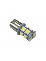 Лампочка автомобільна LED 13 SMD BA15s (P21W) 12-24V біла