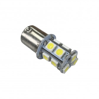 Лампочка автомобільна LED 13 SMD BA15s (P21W) 12-24V біла