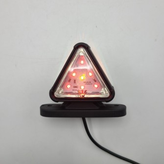 Габаритный фонарь треугольный LED 12-24v Красно-белый 8,5см