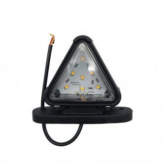 Габаритный фонарь треугольный LED 12-24v Красно-белый 8,5см