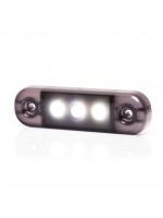Габаритный фонарь 3LED 12-24V Белый «BLACK» WAS