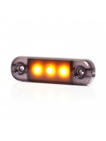 Габаритный фонарь 3LED 12-24V Желтый «BLACK» WAS