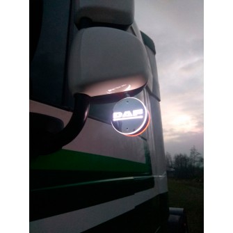 Габаритий ліхтар діодний на дзеркала "серьга" DAF червоно-білий LED