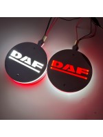 Габаритный фонарь диодный на зеркала "серьга" DAF красно-белый LED