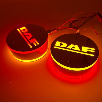 Габаритий ліхтар діодний на дзеркала "серьга" DAF червоно-жовтий LED