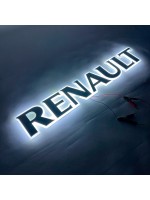 Буквы-эмблема с подсветкой на капот Renault белые