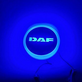 Фонарик-эмблема DAF неоновый большой 24v синий