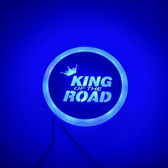 Фонарик-эмблема KING OF THE ROAD неоновый большой 24v синий