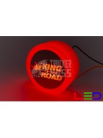 Ліхтарик емблема KING OF THE ROAD неоновий великий 24v Червоний