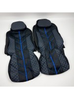 Чохли на сидіння MAN TGX - TGS сині з подушкою