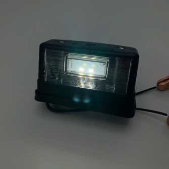 Ліхтар підсвічування номера LED 12-24V Чорний WAS